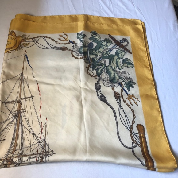 Vintage Hermes Scarf - L’Ocean Vaisseau de 118 Canons - Picture 5 of 8